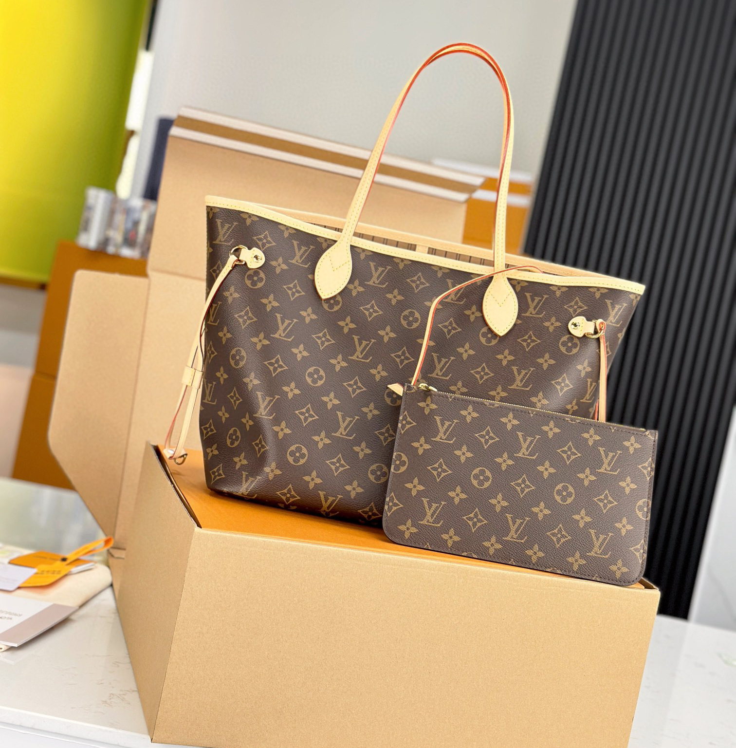 ルイ・ヴィトン Louis Vuitton ネヴァーフル MM ハンドバッグ トートバッグ モノグラム ブラウン ベージュ M40995 レディース