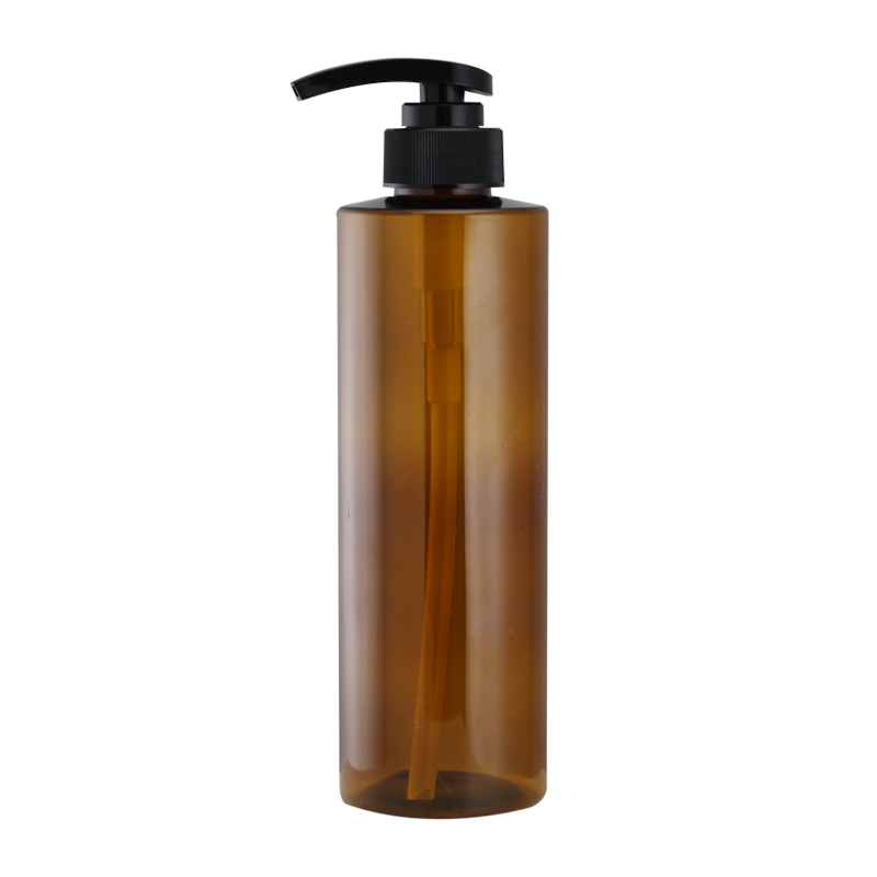 500ml 茶色圓柱樽配黑色泵頭