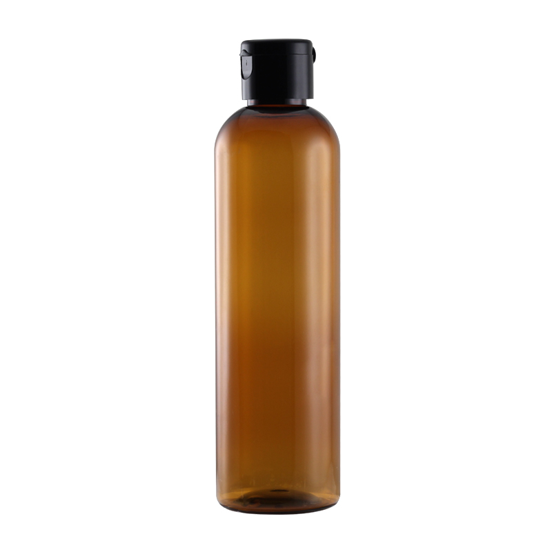 250ml 茶色斜肩樽配黑色掀蓋