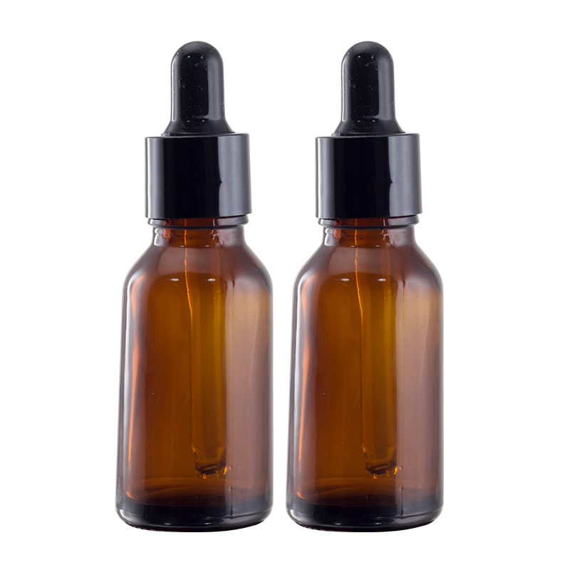 15ml 茶色玻璃滴頭樽 (2個裝)