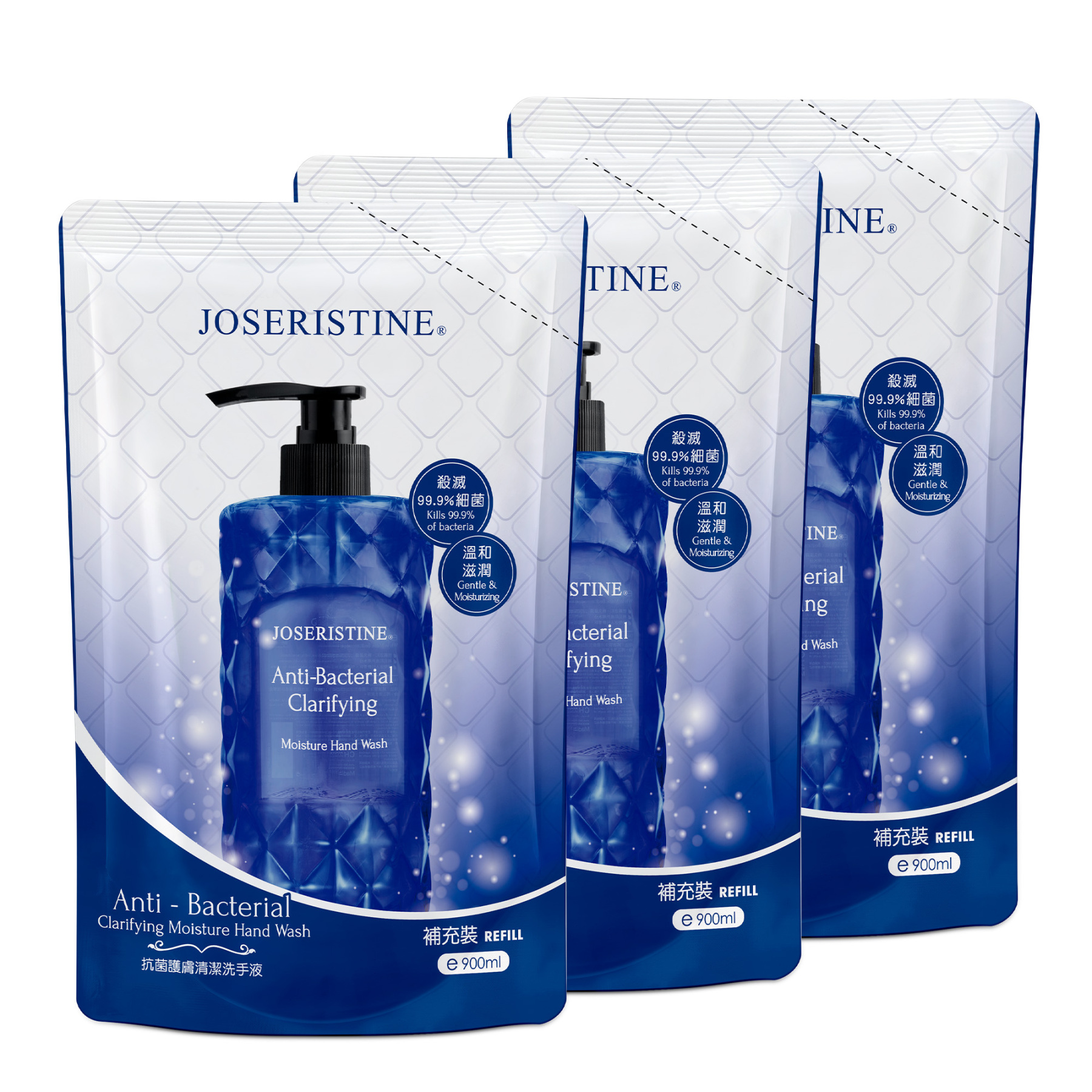 抗菌護膚清潔洗手液(環保裝) 900ml 3包