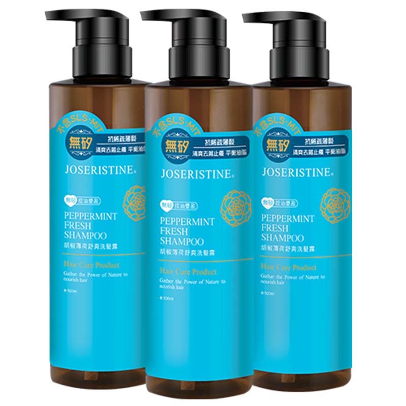 胡椒薄荷舒爽洗髮露 500ml 3支