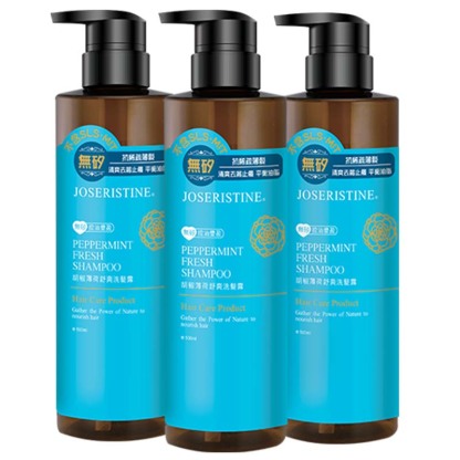 胡椒薄荷舒爽洗髮露 500ml 3支