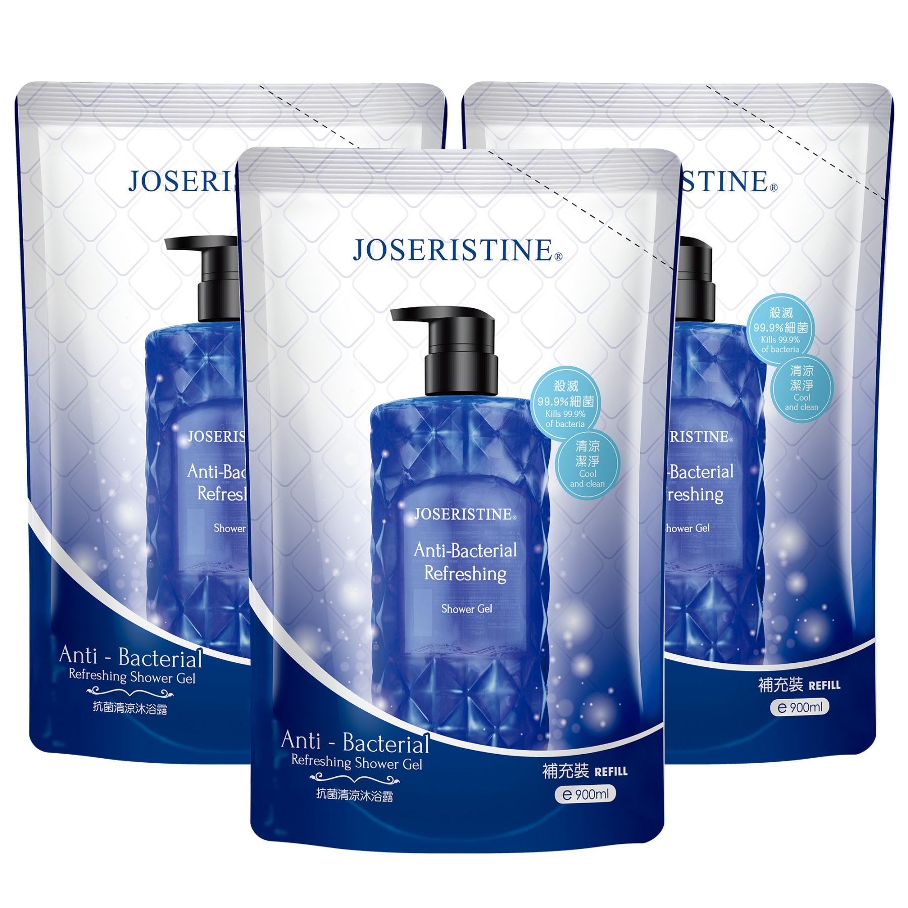 抗菌清涼沐浴露 (環保裝) 3包-Choi Fung