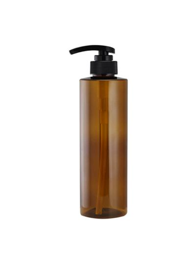 500ml 茶色圓柱樽配黑色泵頭