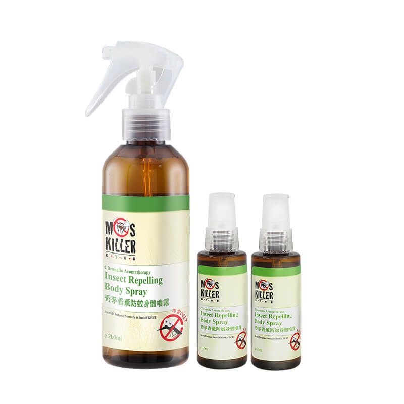 香茅香薰防蚊身體噴霧 200ml 1支 +  香茅香薰防蚊身體噴霧 60ml 2支