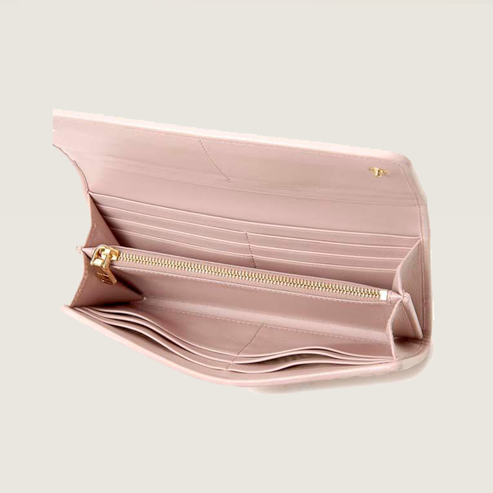 ミュウミュウ長財布 レディース ピンクマトラッセ