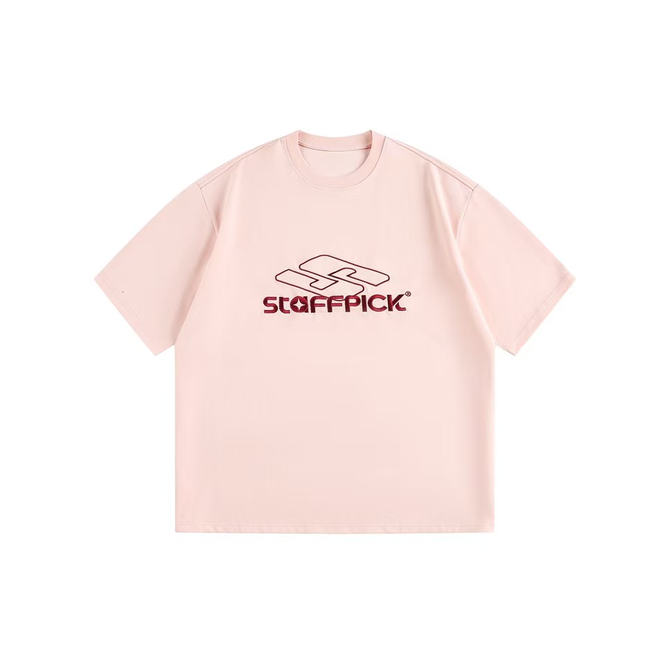 美式復古潮牌街頭刺繡寬鬆短袖T恤女夏百搭休閒半袖上衣