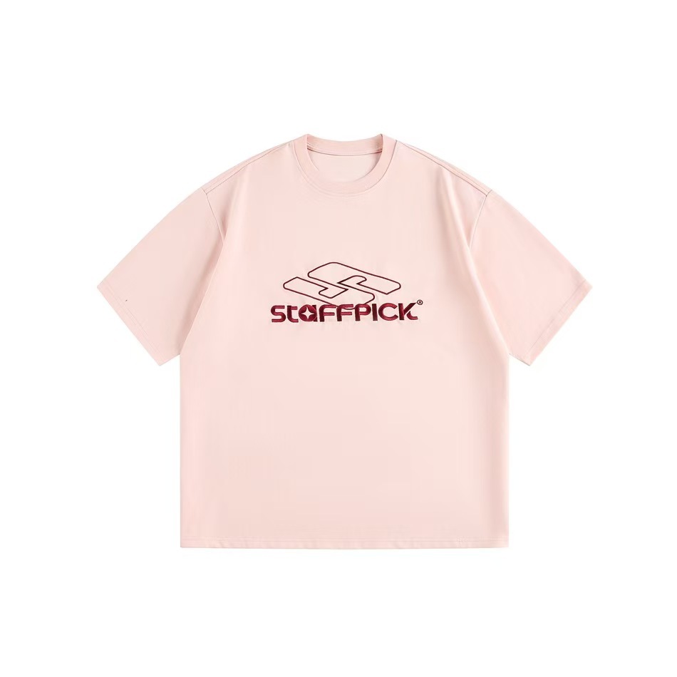 美式復古潮牌街頭刺繡寬鬆短袖T恤女夏百搭休閒半袖上衣