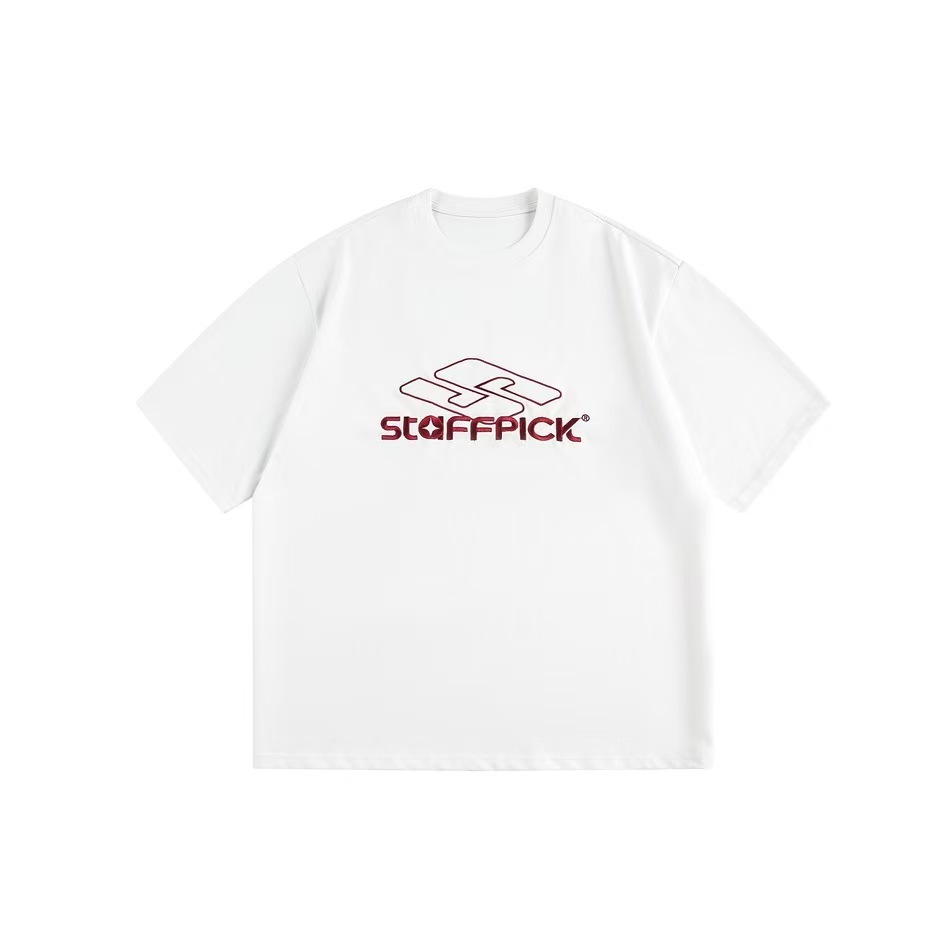 美式復古潮牌街頭刺繡寬鬆短袖T恤女夏百搭休閒半袖上衣