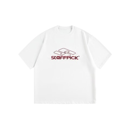 美式復古潮牌街頭刺繡寬鬆短袖T恤女夏百搭休閒半袖上衣