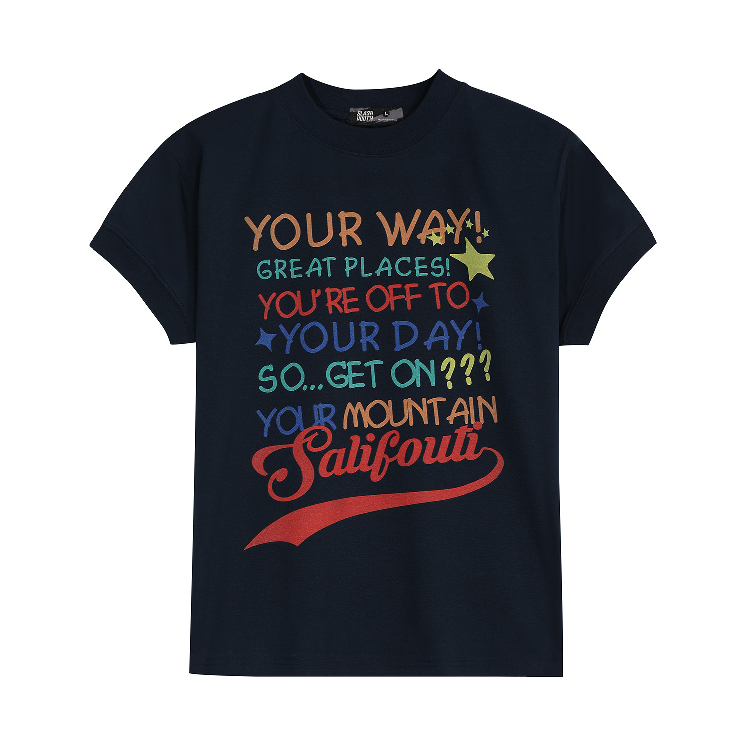 美式復古字母印花圓領正肩T恤女夏季新款休閒百搭短袖