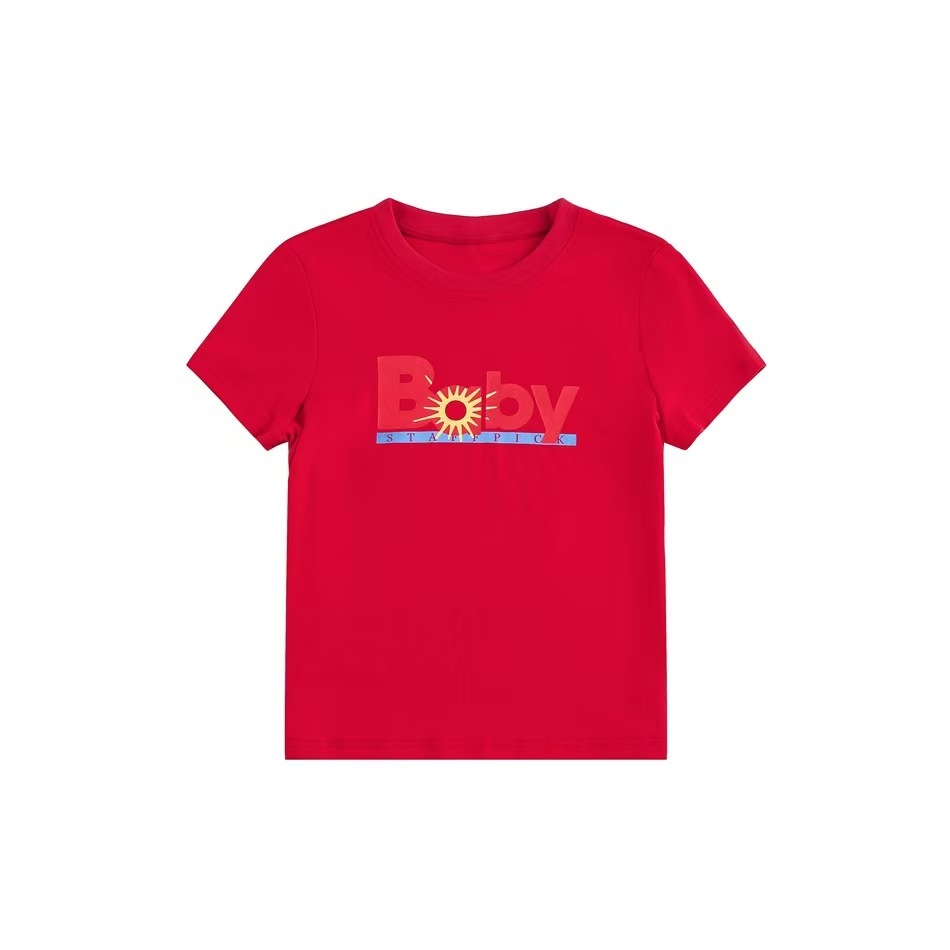 夏季潮牌新款正肩短款修身印花短袖T恤女辣妹ins風半袖上衣