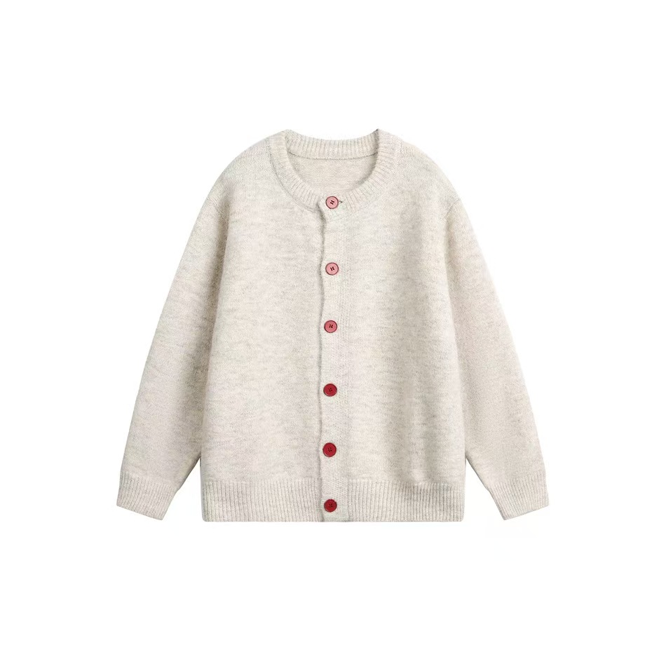 美式復古純色高級感針織衫毛衣女早秋寬鬆慵懶風外套