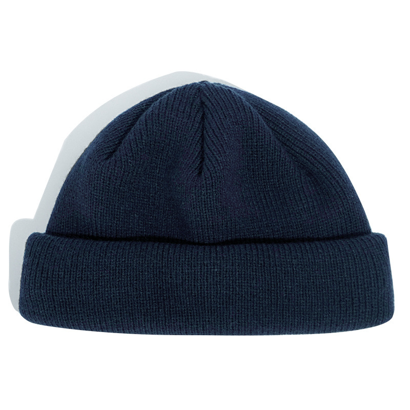 日系純色瓜皮帽百搭街頭潮牌韓版毛線帽嘻哈女冷帽秋冬季針織帽