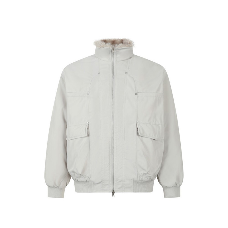 美式復古立領座山雕棉服外套女冬季加厚保暖情侶過冬棉襖