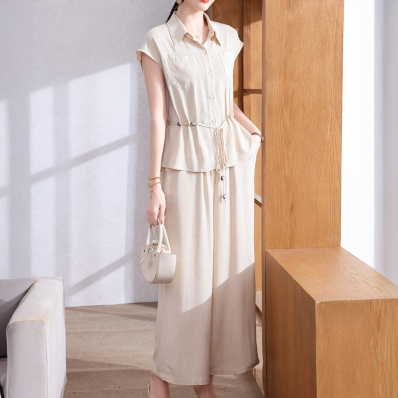 夏套裝端莊大氣中老年女洋氣襯衫短袖上衣服2026新款一整套