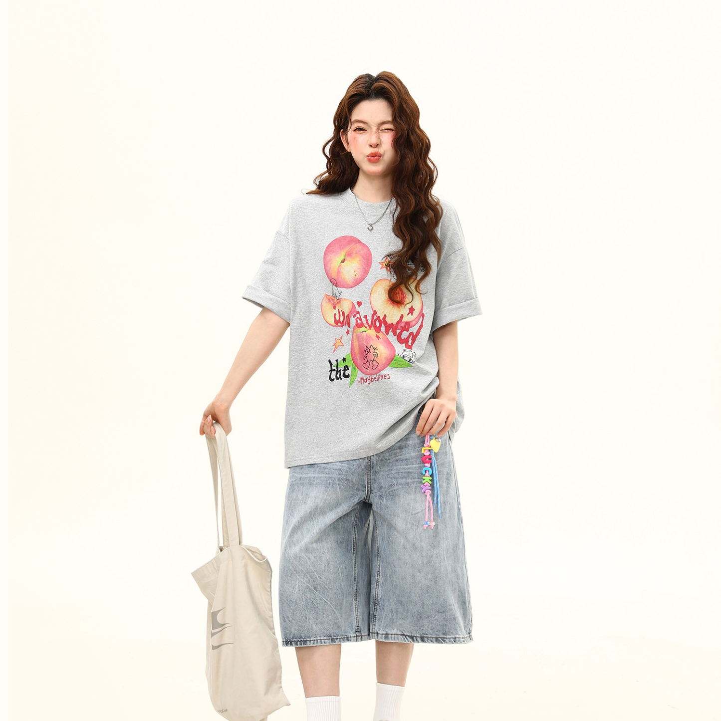 美式復古水果印花短袖T恤女夏季寬鬆百搭上衣