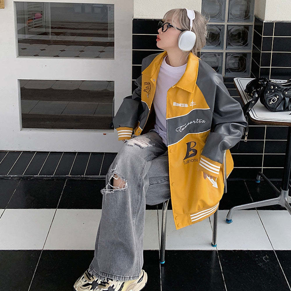 設計感破洞牛仔褲女新款春季高腰直筒寬鬆休閒褲ins拖地褲