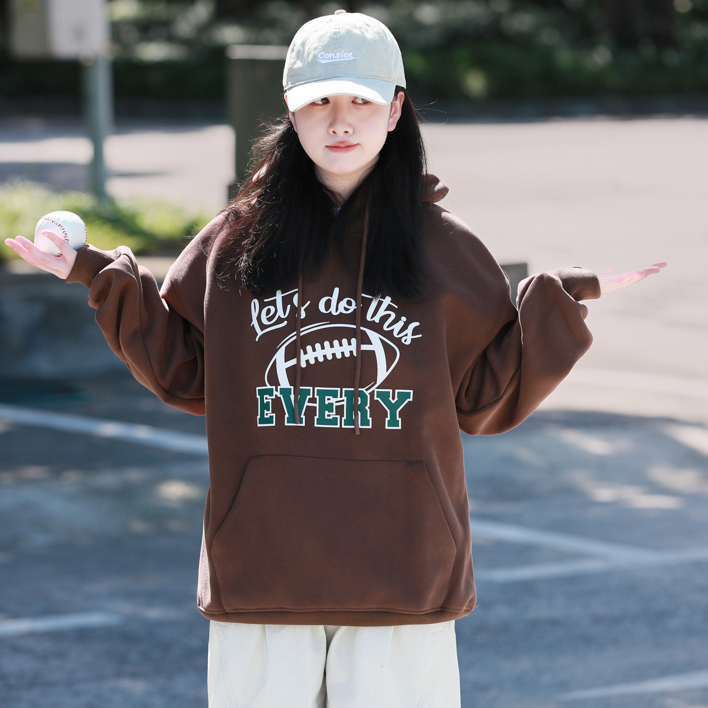 美式復古潮牌印花連帽衛衣女400克重磅加厚保暖春秋外套