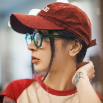 美式復古經典CrownPanto眼鏡日式圓粗框皇冠板材平鏡鏡架女