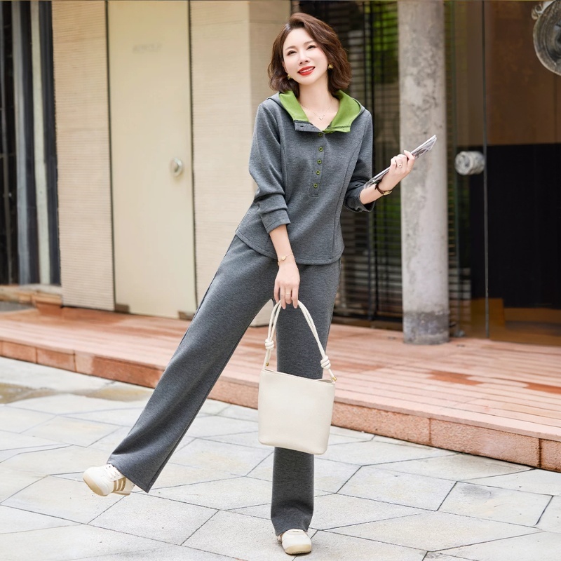 春裝運動服套裝2026新款洋氣質中老年女裝春秋連帽兩件套