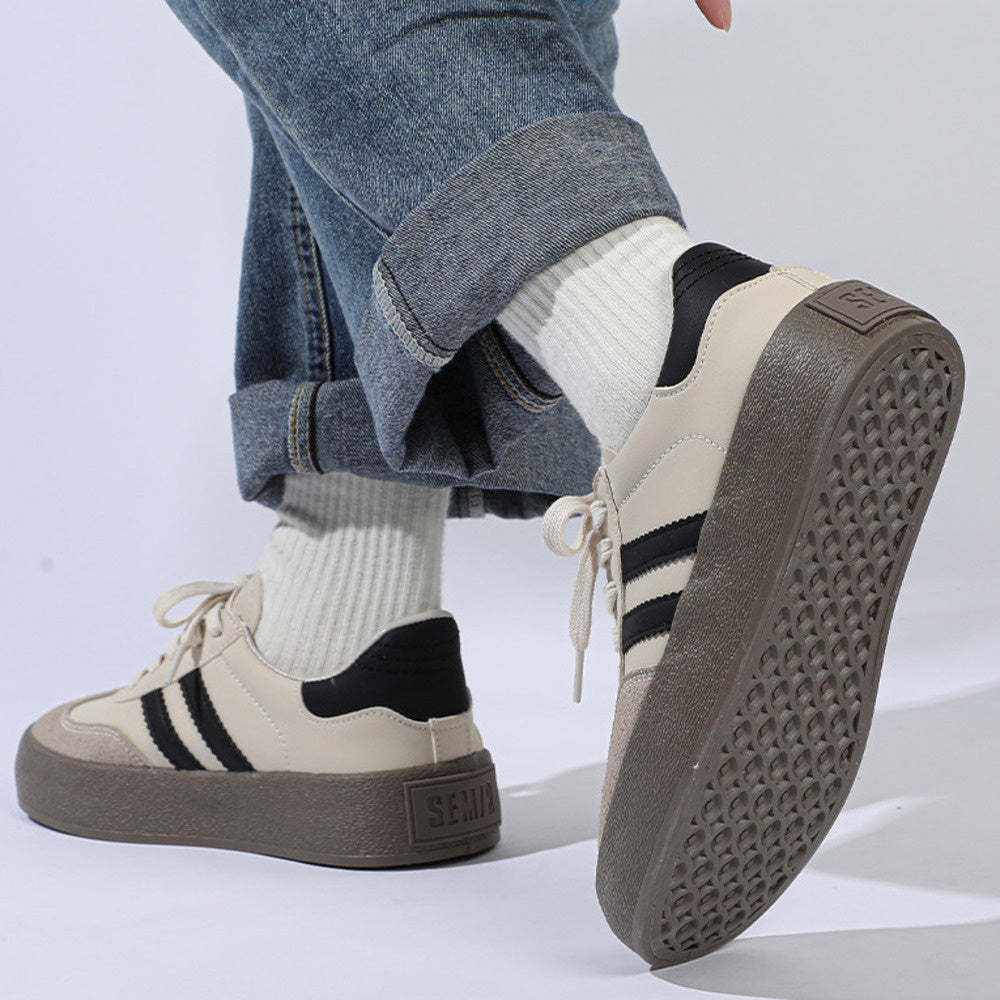 復古經典德訓鞋女2025春秋季新款鞋子女透氣厚底小白鞋休閒板鞋女