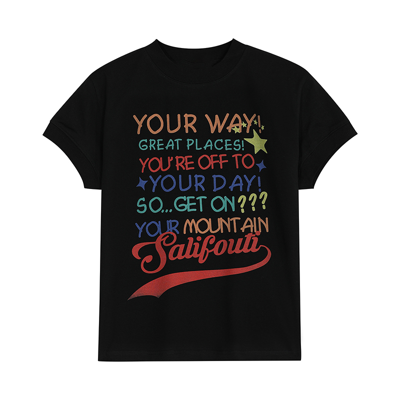 美式復古字母印花圓領正肩T恤女夏季新款休閒百搭短袖