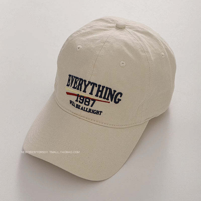 美式復古顯白酒紅色鴨舌帽子女顯臉小街頭休閒寬彎簷深頂棒球帽