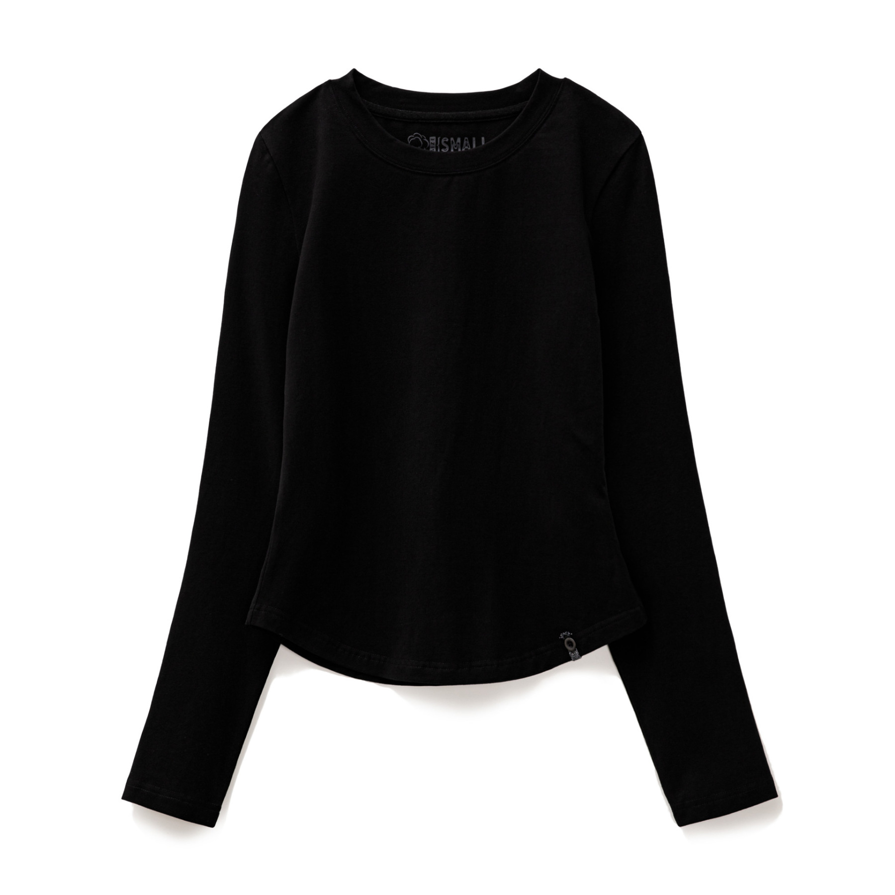 2025新款黑白色圓領磨毛修身長袖t恤打底衫內搭上衣女士早秋