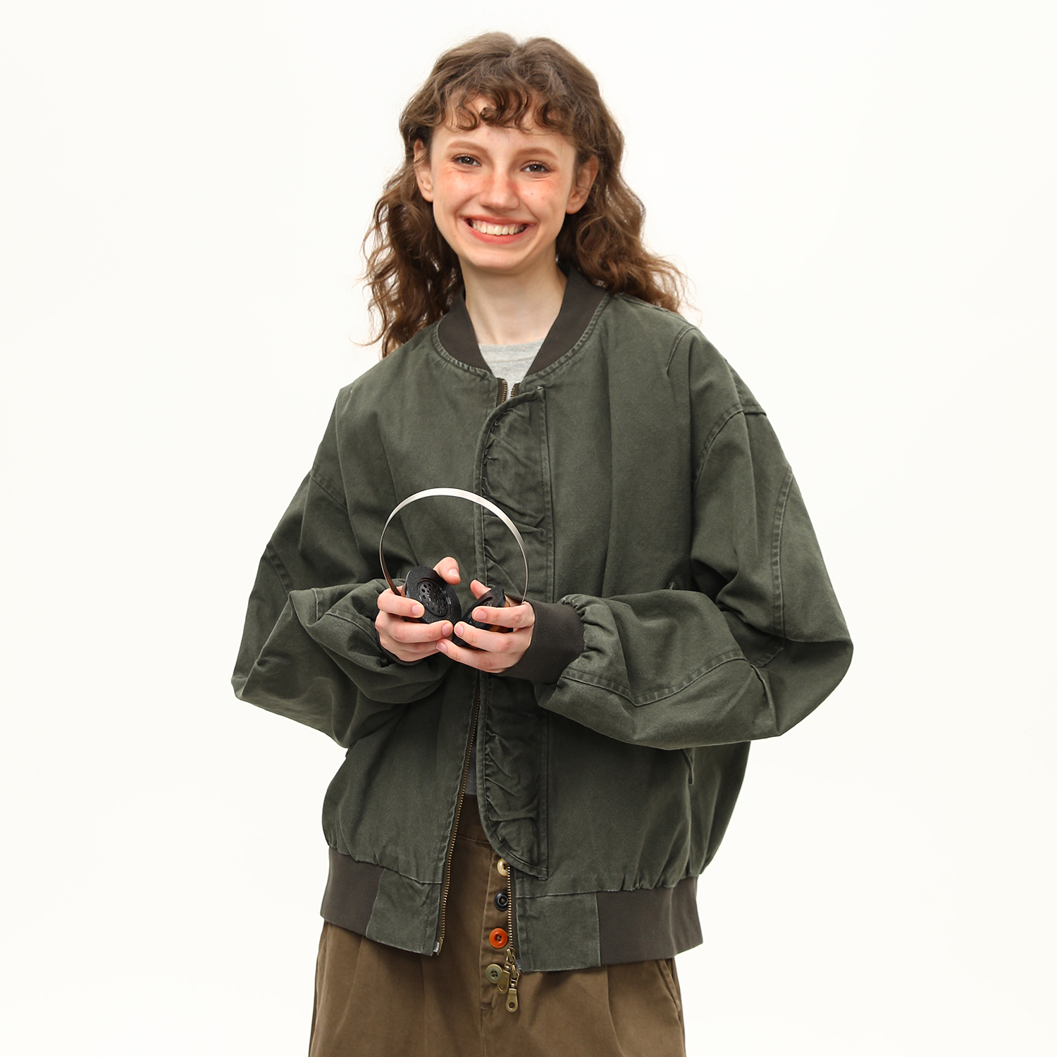 美式潮牌飛行員夾克秋季水洗重磅工裝外套男女寬鬆百搭