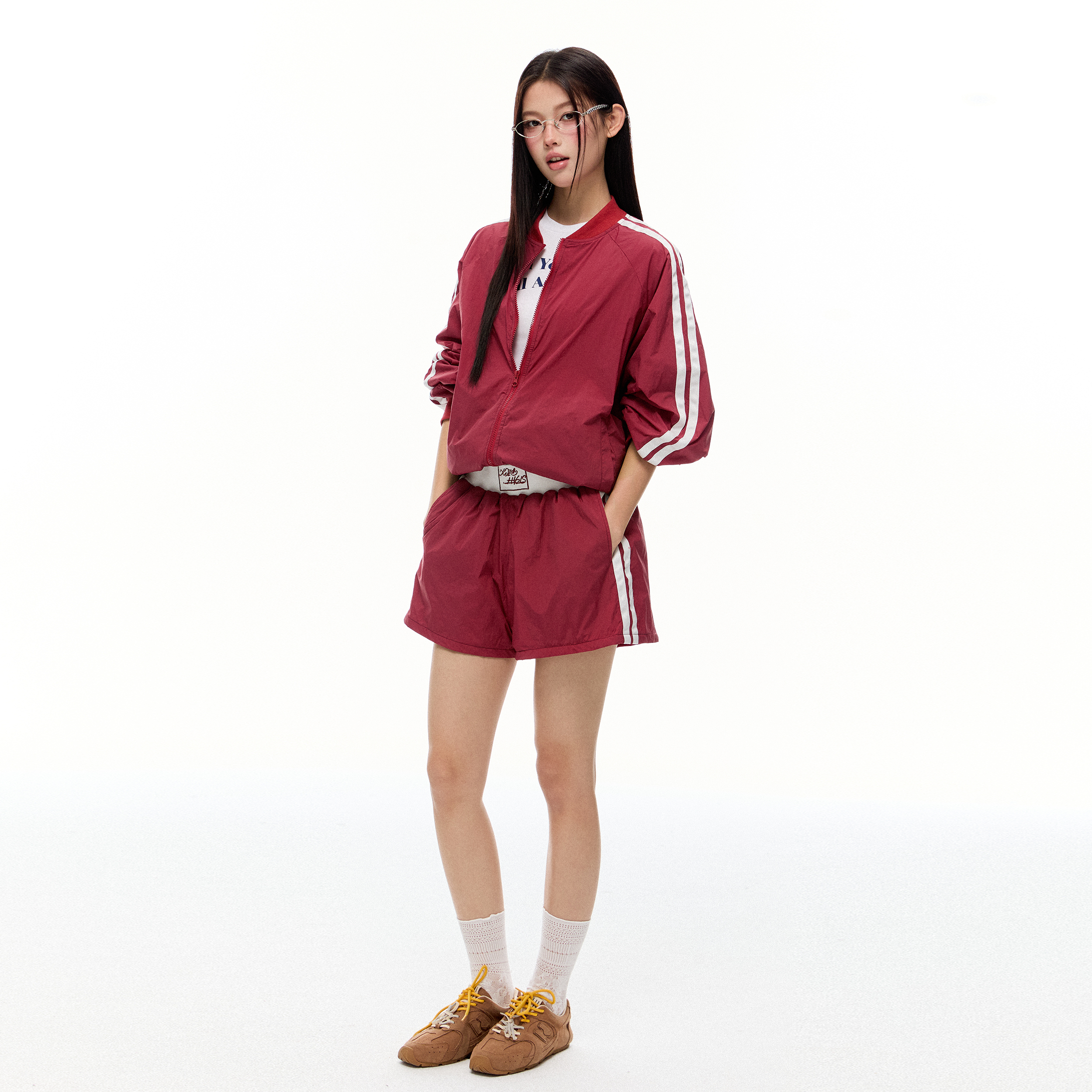 修身防曬衣女2025年夏季新款收腰外套上衣短褲女防曬服套裝