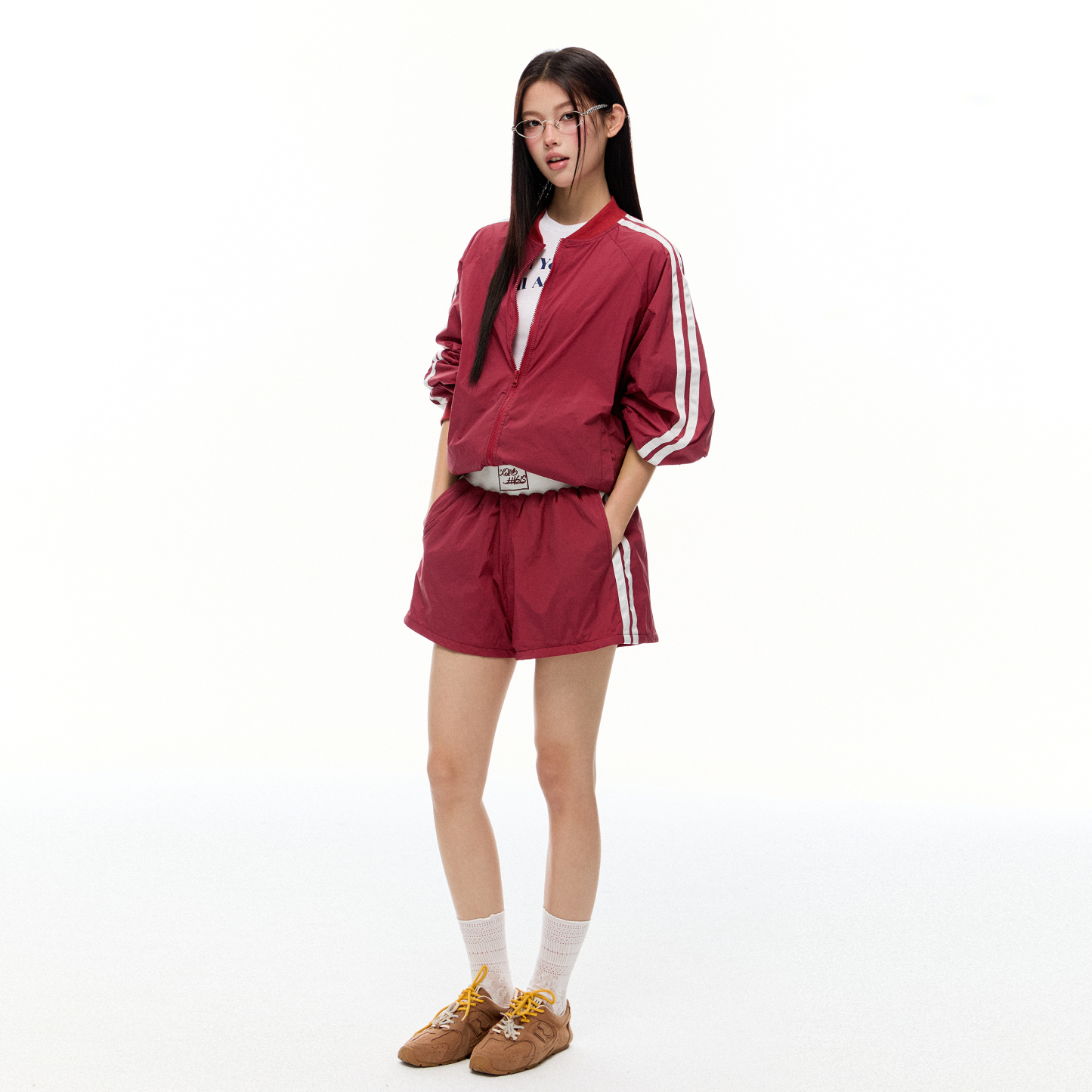 修身防曬衣女2025年夏季新款收腰外套上衣短褲女防曬服套裝