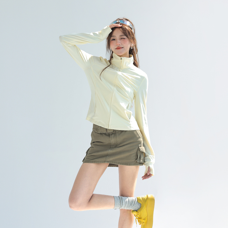 UPF50+防紫外線立領修身防曬衣女夏季凉感冰絲防曬服