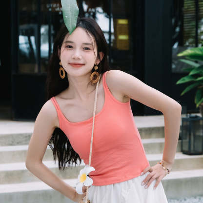 夏季美背內衣帶胸墊防走光辣妹吊帶女修身顯瘦內搭打底衫短款上衣