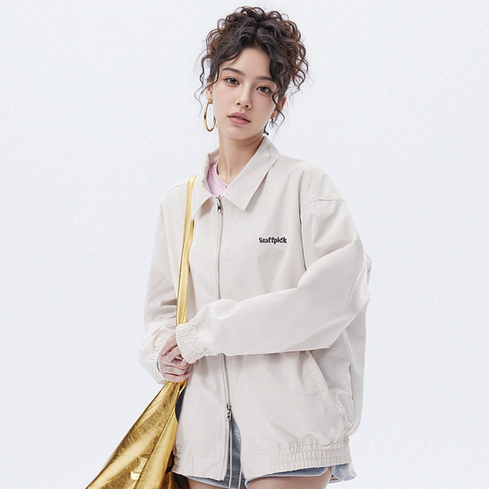 設計感拼接兩面穿格子外套女春季2025新款復古寬鬆基礎款夾克上衣