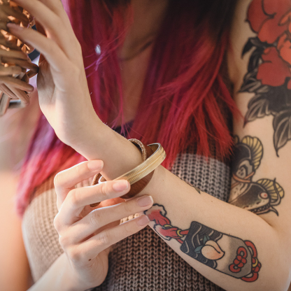 美式復古納瓦霍半環式手鐲潮流印第安開口白銅手環配飾品女