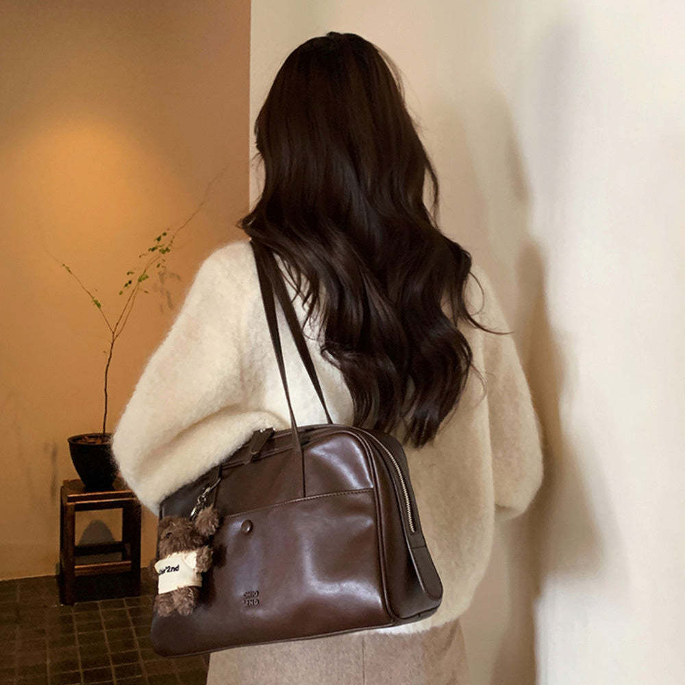 巴赫站臺枕頭包包女式2025新款復古上班通勤手提大包