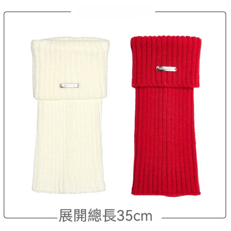 腿套白色針織女款冬季發熱保暖襪套雪地靴堆堆襪冬季小腿襪子加厚