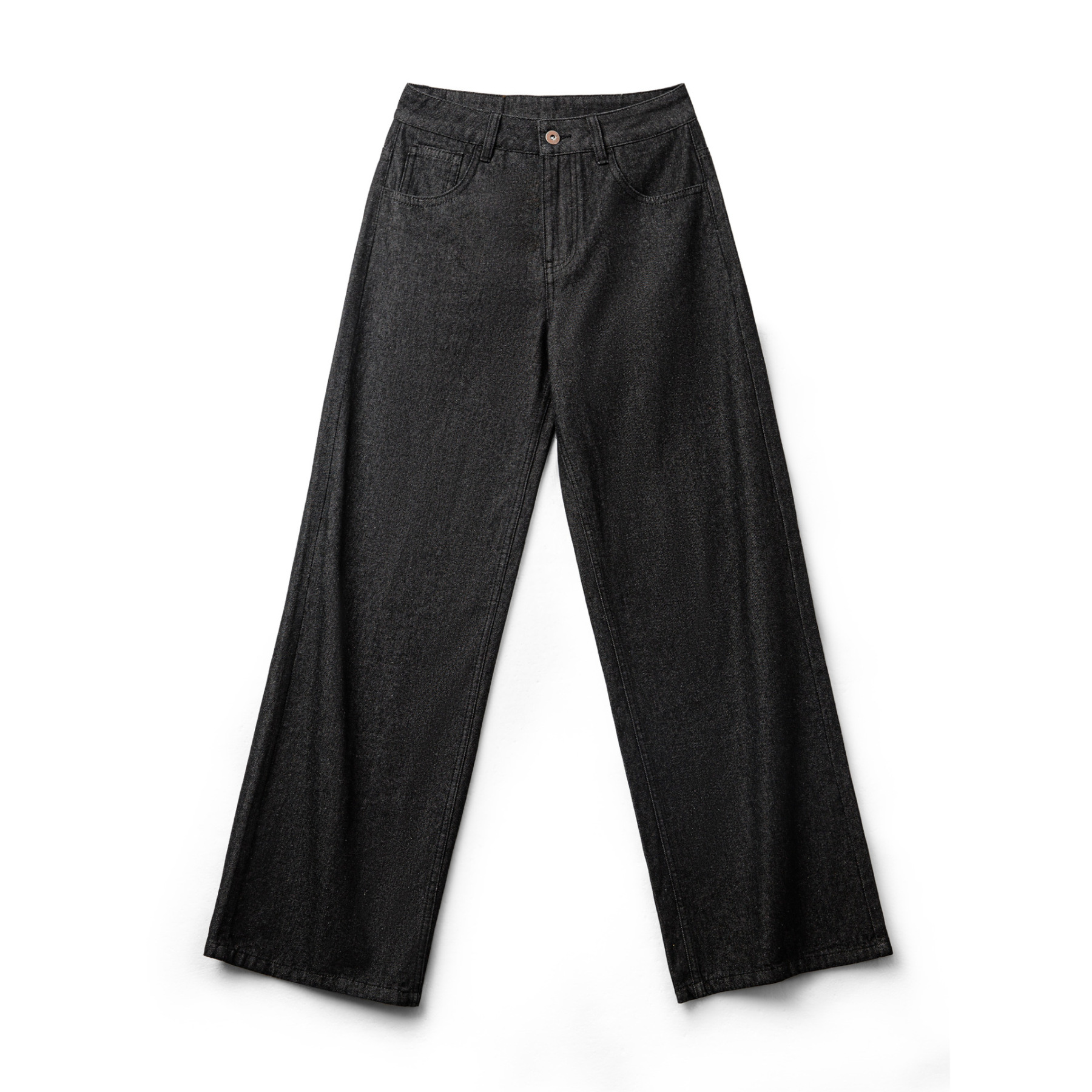 馬登女裝 美式復古黑色牛仔褲直筒休閒褲寬鬆顯瘦闊腿褲拖地長褲春秋女