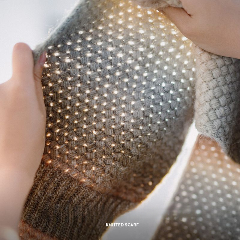 馬登女裝 漸變保暖針織彩色圍脖復古軟糯彩色高級感加厚保暖圍巾冬季女