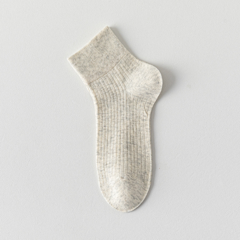 超薄無骨款舒適不勒脚吸汗透氣糖果色耐磨簡約短中筒棉襪女夏