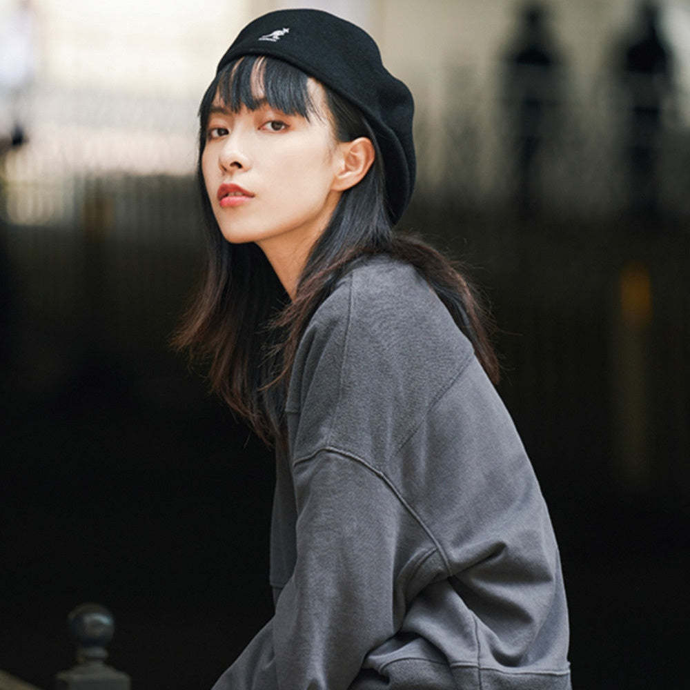 早秋小個子街頭毛圈拼接寬鬆衛衣女套頭圓領休閒上衣