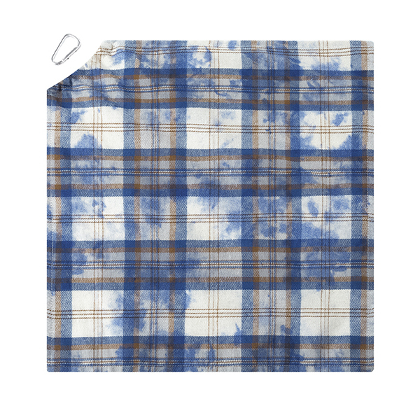 美式復古格紋紮染褲巾腰巾女百搭設計感小方巾街頭潮牌掛飾配飾