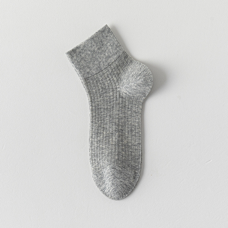 超薄無骨款舒適不勒脚吸汗透氣糖果色耐磨簡約短中筒棉襪女夏