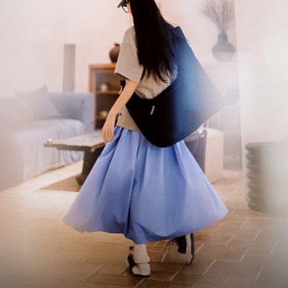 淺春系baby藍無袖連衣裙休閒沙灘度假長裙春夏法式抽褶裙子女