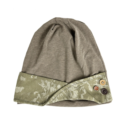 拼接紐扣顯臉小堆堆帽街頭套頭帽韓版日系百搭冷帽