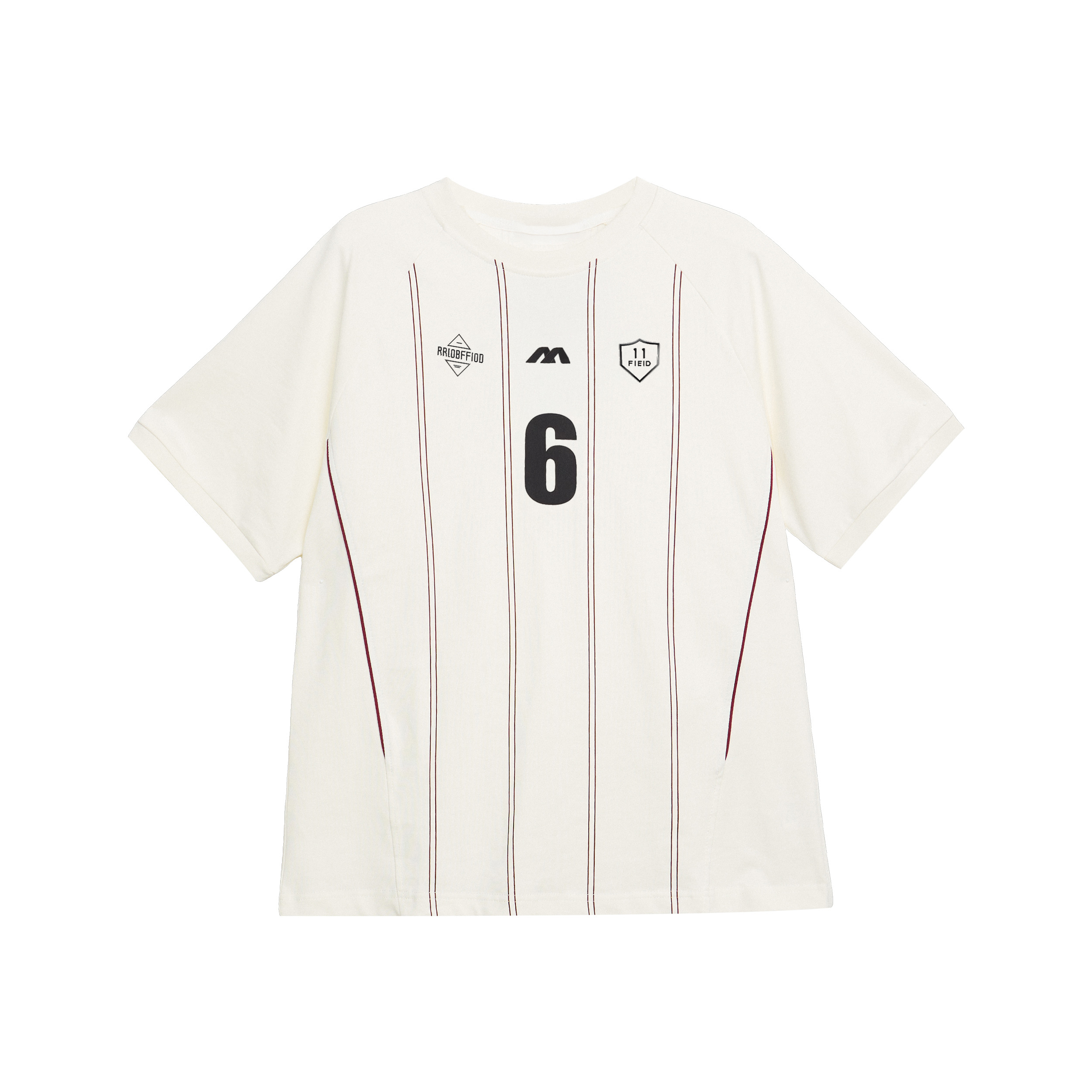 條紋正肩短袖t恤女夏新款oversize寬鬆顯瘦運動球衣上衣