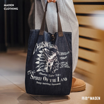 復古丹寧牛仔布單肩手提輕便通勤百搭大號容量休閒女士托特包