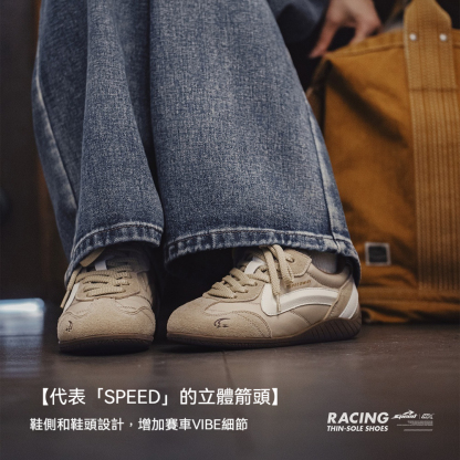極速賽車鞋女款2025夏季新款復古透氣德訓鞋薄底運動休閒鞋子